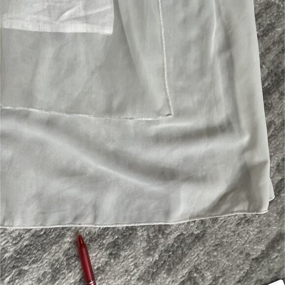 Unbranded Minimalist White Dress Women Size M Sleeveless Overlay Embroidered - Picture 14 of 16